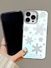 冬の雪の結晶デザインのスマートフォンケース【iPhoneやAndroid対応】