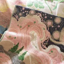 アートデザインの子供用タオル【三層コットンガーゼ・色織り・フェイスタオル・ハンドタオル】