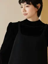 ハーチー ミス  誕生日パーティー用ドレス【フレンチスタイル・ウールツイ  ード・キャミソール・シンプルなシルエット】