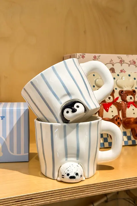 マグカップ コーヒーカップ 陶器 下絵付け ペア 家庭用 オフィス 誕生日プレゼント ギフト