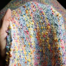 カラフルな立体ドットファー生地【秋冬・ニット素材・DIY背景装飾用】