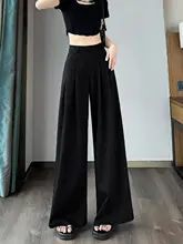 高級グレー柄入りタックワイドパンツ【夏用・ハイウエスト・体型カバー・ドラッグ丈】