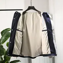 春用 メンズ アウトドアジャケット【撥水加工・フード付き・カラーブロックデザイン】