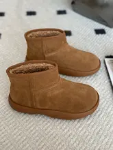 極上の柔らかさのスエード製ショートブーツ【厚底・保温・カジュアルスタイル】