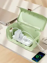 デスク上用ケーブル収納ボックス【シンプルデザイン・家庭用・充電ケーブル整理】
