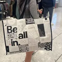 防水加工のファッション手提げバッグ【シンプルデザイン・エコバッグ・持ち運び便利】