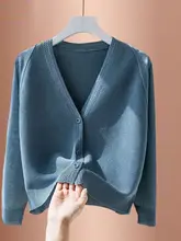 アイスシルクニットカーディガン【薄手・韓国風・ショート丈・日焼け対策】