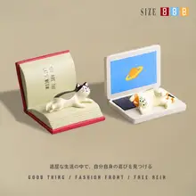 猫デザインの本型スマホスタンド【家庭やオフィスのデスク装飾に最適】