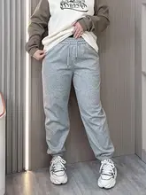高腰束脚黒色パンツ【カジュアル・快適・大きいサイズ・春用】（セットアップ対応）