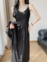 春夏用 大きいサイズの韓国風スーツ【スリム効果・タンクトップワンピース・女性用】（セットアップ対応）