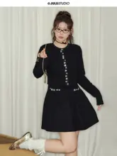 ニットカーディガン【大きいサイズ・軽やかでシルエットを美しく見せる・二重構造】（セットア ップ対応）