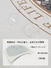 防塵加工された長方形テーブルカバー【シンプルなデザイン・茶室用・ダストカバー】