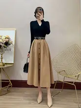フレンチヴィンテージ風 ベルベットスカート【女の子・秋のコーディネート・高級感あるスタイル】（セットアップ対応）