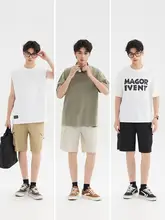 夏用 メンズ 工装風中パンツ【フィット・ウエストゴム仕様】
