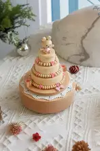 新年ギフト 音楽ボックス 回転メリーゴーランド【子供用・誕生日ケーキ装飾用】