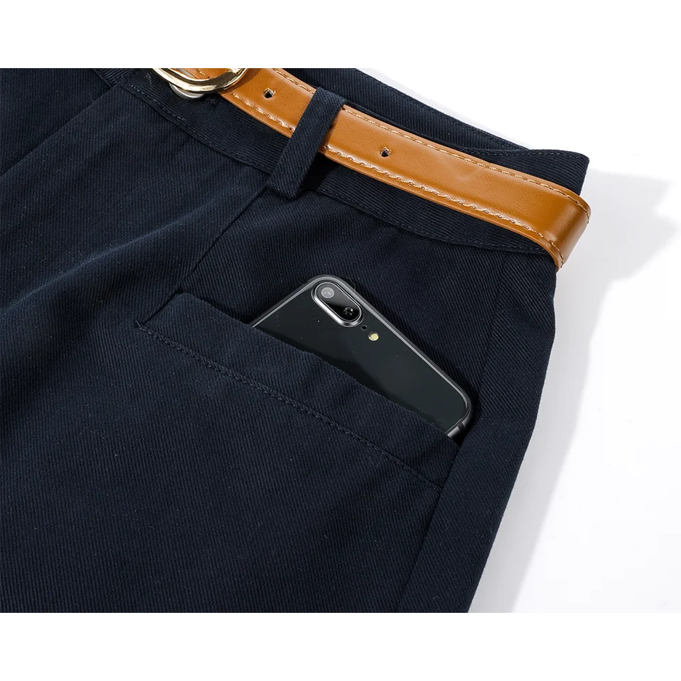 カジュアルパンツ レディース ウォッシュドコットン ハイウエスト ストレート ワイド シンプル きれいめ 着痩せ 着回し 春「XinmonLee」