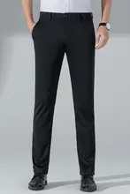高弾性 UVカット機能付き 涼感ロモン メンズ夏用薄手カジュアルパンツ【ストレートフィット・工場仕様】