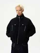 アメリカンハイストリートシートマウンテンカウルプラスベルベットスタンドカラー ジャケット