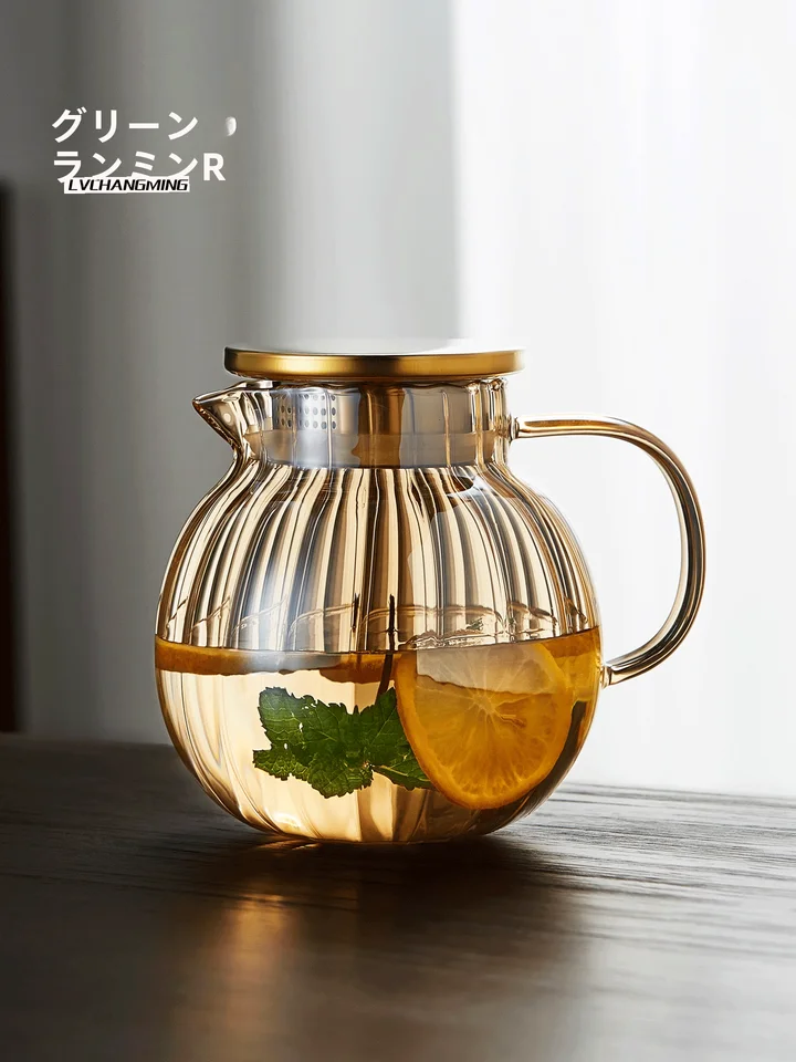 高耐熱ガラス茶器【花茶用・泡茶器・水分離機能・大型】（セットアップ対応）