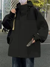 アウトドア用 メンズ 防風防水アウタージャケット【春秋対応・ゆったりサイズ・工装デザイン】