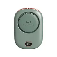 首掛けミニポータブルファン【USB充電式・無葉設計・夏用】
