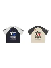 ストライプ切替デザインの半袖Tシャツ【メンズ・カジュアル・夏用】