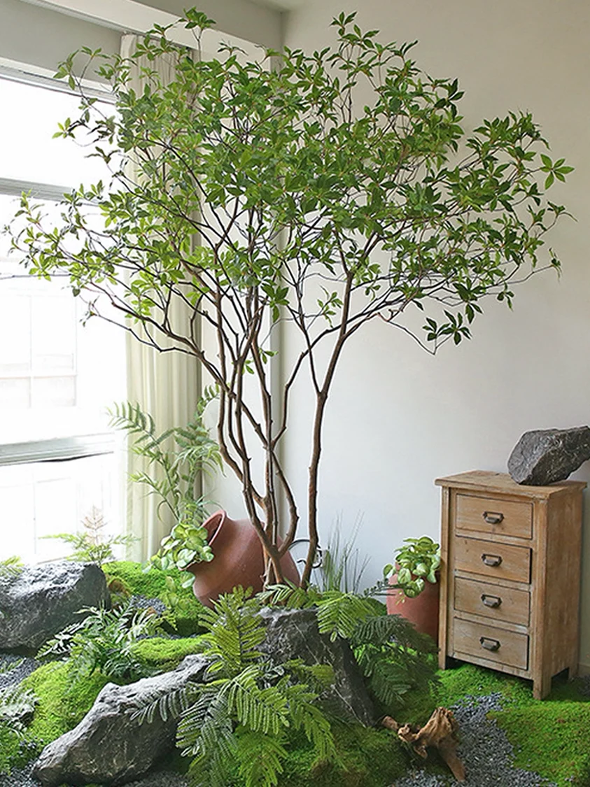 高級擬生植物マツバボタンの観葉植物：大型人工樹木のインテリア装飾性能と適用シーン