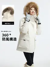 Camel 男女兼用 アウトドア用ダウンジャケット【厚手・防風・防水・取り外し可能なファー付き】
