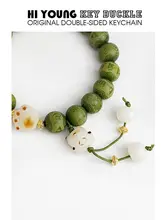 ブレスレット 緑菩提 猫爪チャーム グリーン ペア 上品 きれいめ 着回し アクセサリー「HiYOUNG」