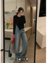 スリムなシルエット！マルチカラーの短丈サイドスリット長袖Tシャツ【デイリースタイル】