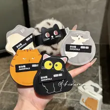 可愛いデザイン！大きな目の猫型パフ【均一に粉を取る・メイクに最適】