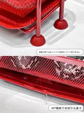 洗面台用収納ラック【ヴィンテージ風・鉄製・狭型・歯ブラシホルダー付き】