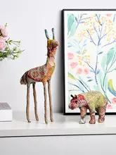 東京製の布製動物オブジェ【カラーブロックデザイン・ハンドメイド・インテリア装飾用】