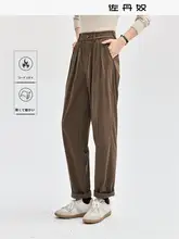SANDY ストレートチュニック女性用コーデュロイパンツ【クレープ仕立て・ウエストゴム・カジュアル】