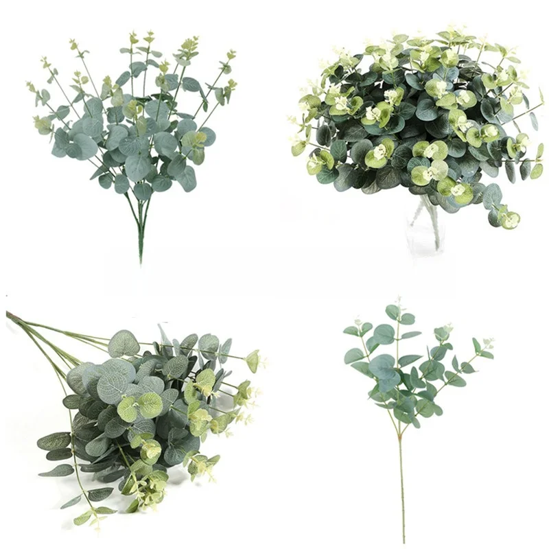 リアルサイズのユーカリ円形葉緑植物【結婚式用アレンジ・16本束・ディスプレイ装飾用】 おうち時間を豊かにするおすすめアイテム