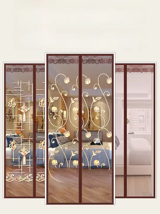 マジックテープ式防蚊カーテン【磁気付き・高密度メッシュ・取り付け不要】