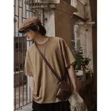 半袖Tシャツ メンズ ヘビーオンス 無地 ワッシュ加工 オーバーサイズ アメリカン風 着回し