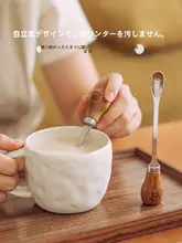 SHUEHO ミニスチール製コーヒースプーン【ハニー＆ジャム用・長柄・デザイン性に優れた】