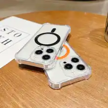 MagSafe対応透明スマホケース【iPhone用・衝撃吸収・薄型デザイン・ボタン電鍍】