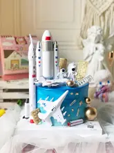 宇宙飛行士と惑星の航空モデル【探検・ロケット・飾り用】（セットアップ対応）