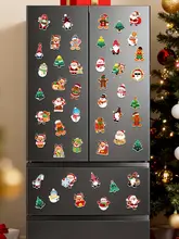 クリスマス冷蔵庫装飾 雪だるまとサンタのマグネット【個性的なデザイン・扉用】