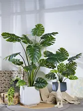 モンステラ フェイクツリー ポット インテリア装飾 グリーン植物