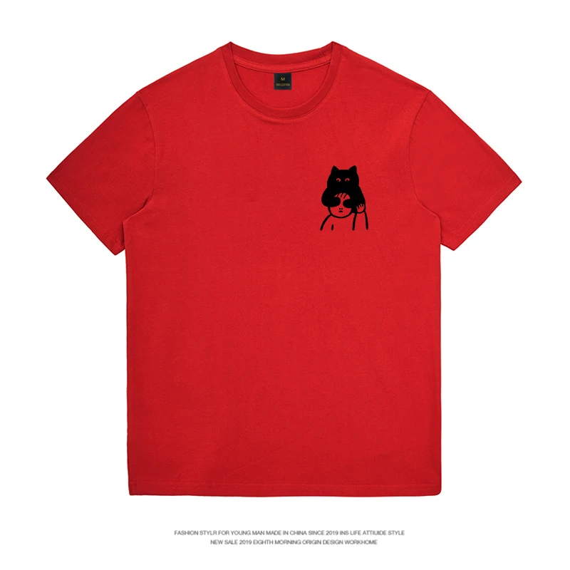 キツネ顔 たぬき顔 プリントTシャツ：逐晨のカジュアルアニメデザインが夏に最適な理由