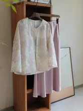 新しい中国風オーガンジージャケット女性の春夏薄い