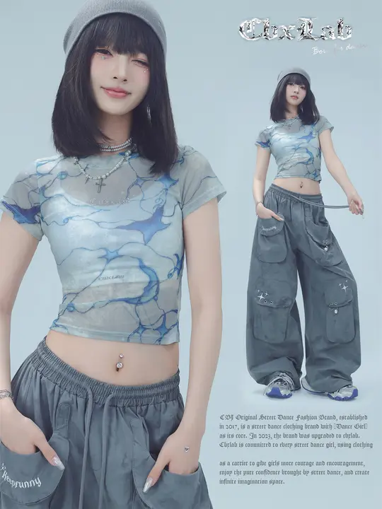 夏用透け感のあるジャズ風シャツ【軽量・通気性・ダンス用】