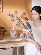 高級感ある造花付き花瓶【インテリア装飾・バルコニー・リビング用】
