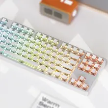 レザー風PBT製透光メカニカルキーボードキーキャップ【側面刻印・対応サイズ多様】