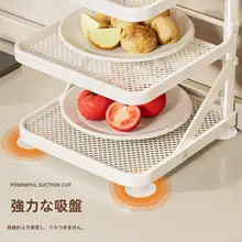 キッチン用壁掛け収納ラック【多層・折りたたみ式・多機能】