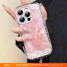 ISIDO iPhone用ケース【愛心リボンデザイン・全包カバー・防落下・おしゃれ】