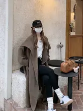ラペルニットカーディガン【ロング丈・極上の柔らかさ・バスローブ風】